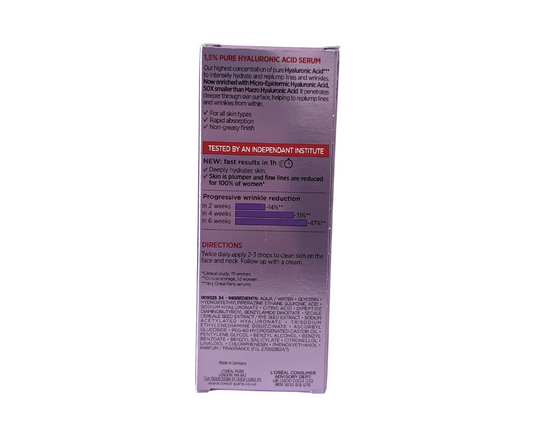 L’Oréal Paris Revitalift Filler 1.5% Pure Hyaluronic Acid Anti-Wrinkle Serum
