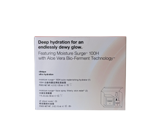 Clinique Skincare Travel Exclusive – Moisture Surge, All About Eyes & Moisture Surge Face Spray