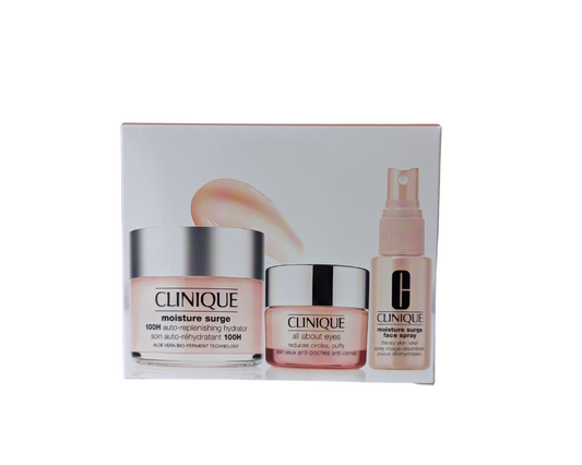 Clinique Skincare Travel Exclusive – Moisture Surge, All About Eyes & Moisture Surge Face Spray