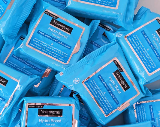 Neutrogena Hydro Boost Facial Cleansing Wipes – Hydrating & Refreshing (2 packs)
